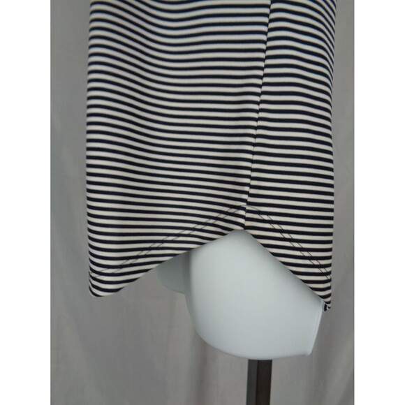 Ann Taylor Stripe Tab Roll Sleeve Button Shirt Size Medium - Picture 7 of 8